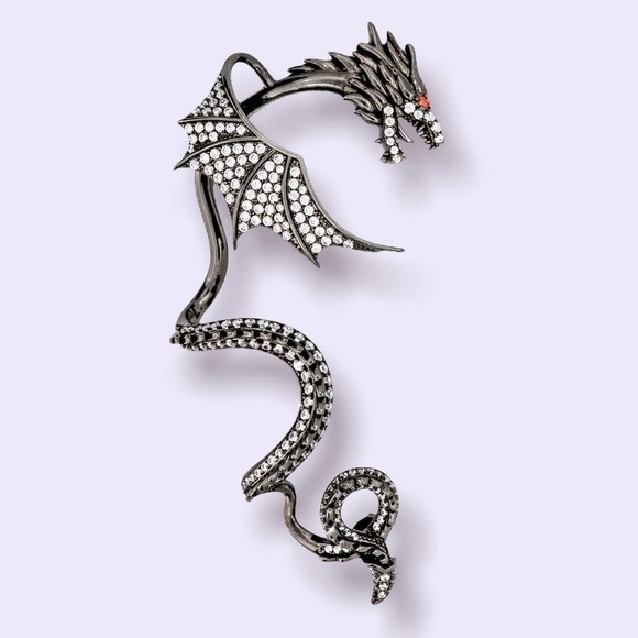 SINGLE STATEMENT DRAGON  EAR JACKET - IRI Jewelry - Picture 3 of 4